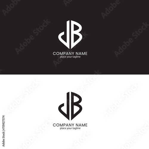 Bild auf Leinwand logo design logo vector JB monogram logo jb logo jb stylish logo letter combinat