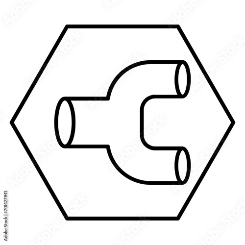  water pipe line icon