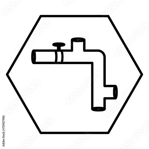  water pipe line icon