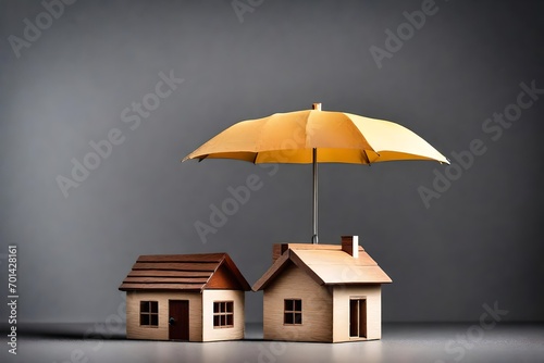 house and umbrella