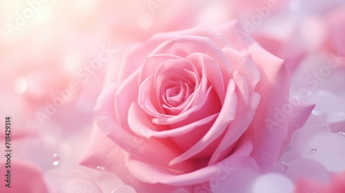 Close-up photo of a rose with beautiful petals, roses background.