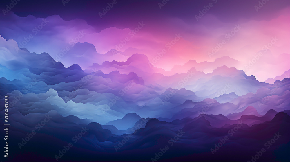 A gradient of lavender and lilac on a solid indigo background.