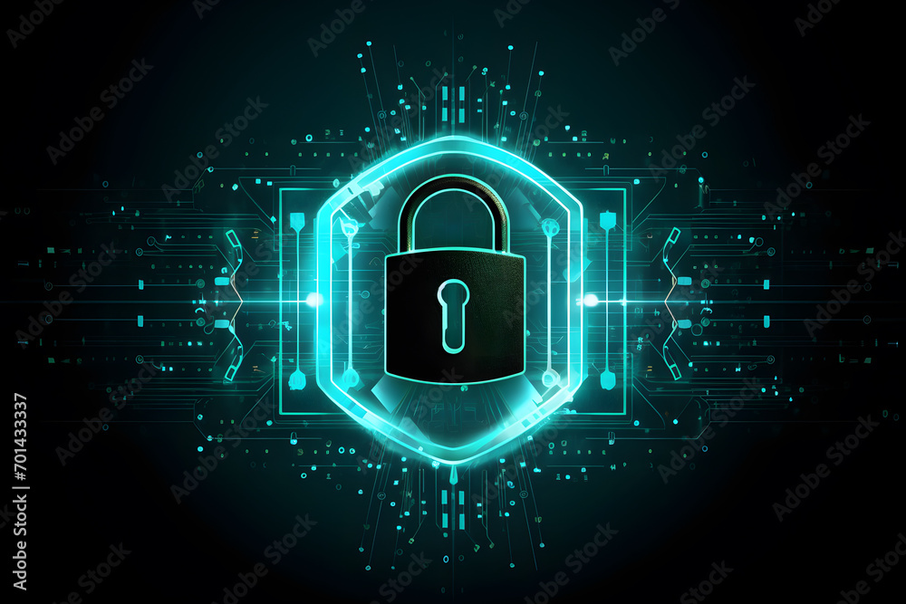 Lock with circuit pattern. Concept of data security, cybersecurity, cyber defense. Lock with circuit pattern. Concept of data security, cybersecurity, cyber defense.