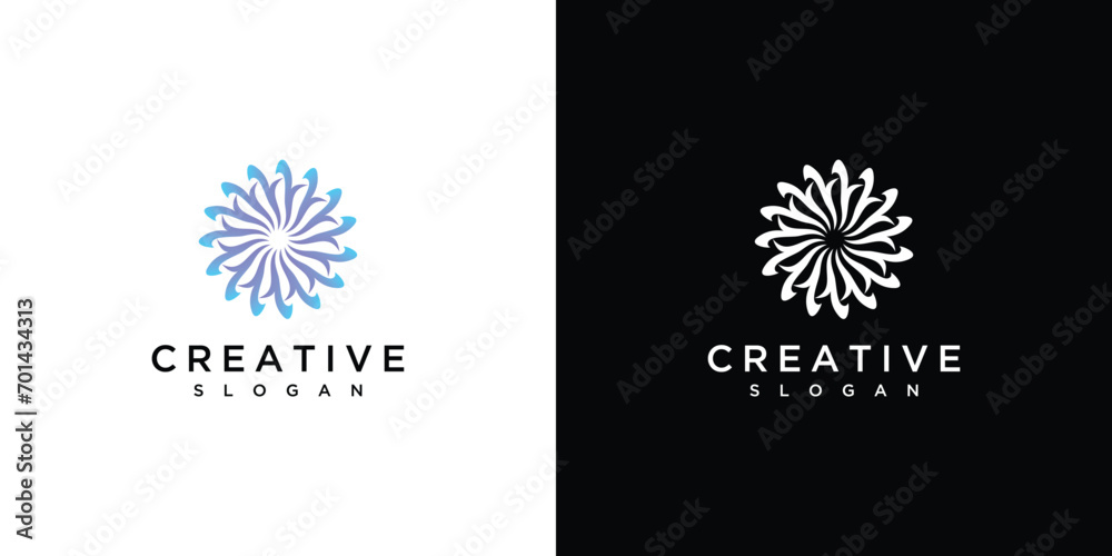 beauty flower logo design template beauty flower logo design template