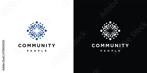 family people together human icon logo vector