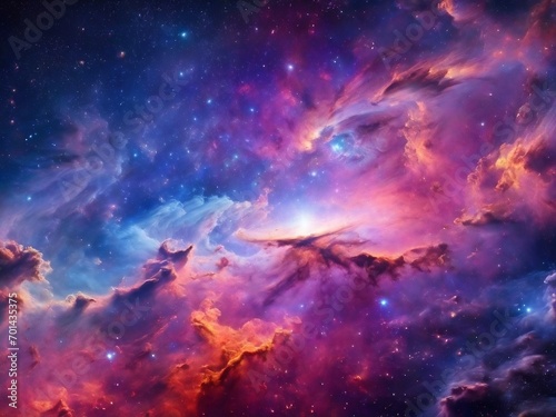 A mesmerizing image showcases the vibrant and colorful space galaxy, nebula clouds, and starry night cosmos, creating a breathtaking supernova background wallpaper for space enthusiasts.