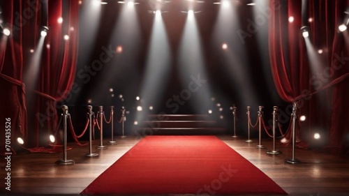 red carpet and spotlight photo