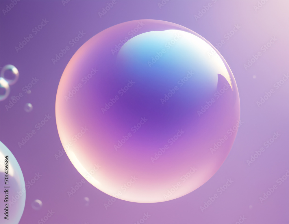 Iridescent purple bubble background. Purple bubble background, wallpaper.