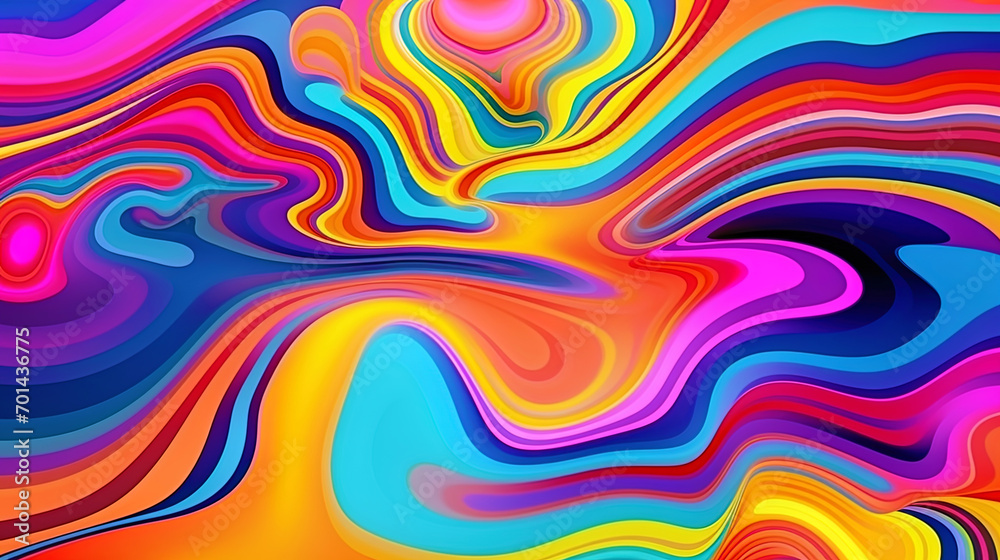 Abstract background in the style of psychedelia with bright colors