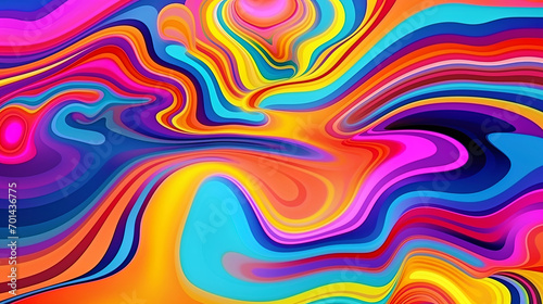Abstract background in the style of psychedelia with bright colors photo