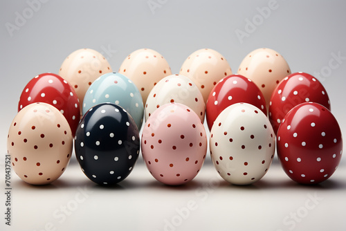 Photorealistic Easter colorful eggs