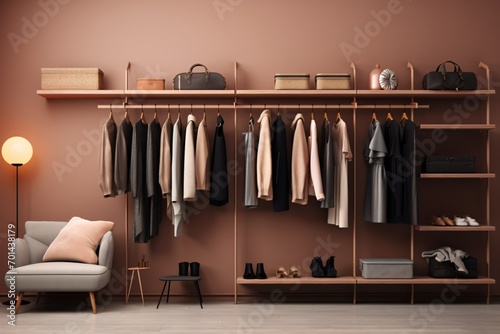 A modern, premium, and luxurious wardrobe for clothes and outfits © Tarun