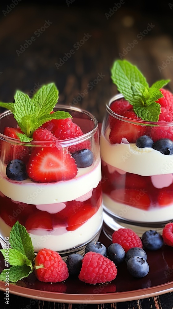 A couple of desserts that are on a plate. Valentine's day desserts.