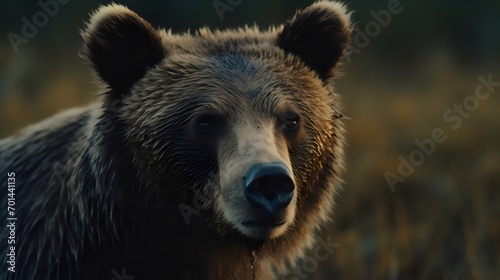 bear, cinematic, shot, dawn, wildlife, nature, majestic, wilderness