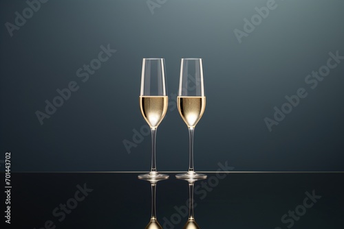 Expensive and premium champagne flute glasses