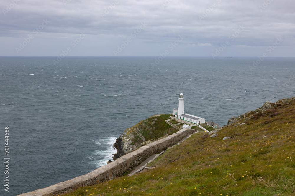 South Stack Lighthouse on the dramatic north-west coast of Holy Island, Anglesey, Wales