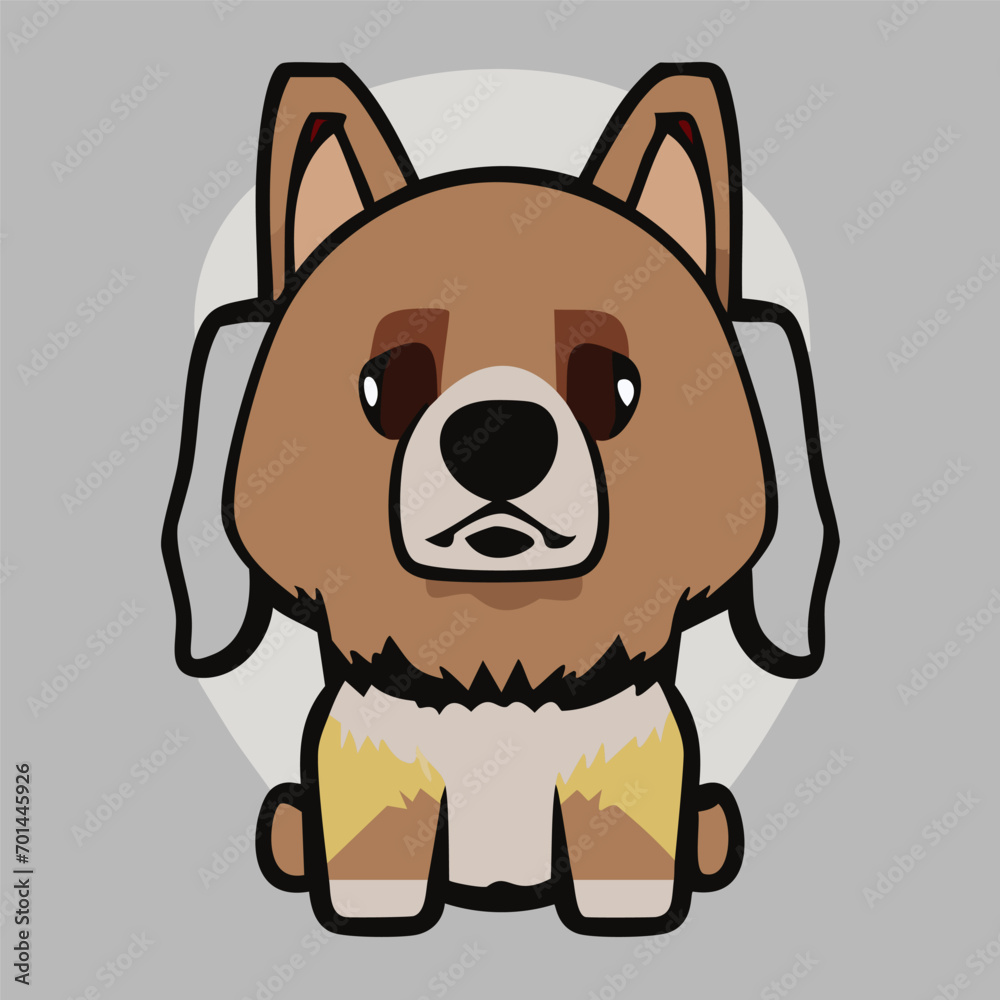 icon logo little dog, cute puppy. Colored trendy illustration icon logo little dog, cute puppy. Colored trendy illustration