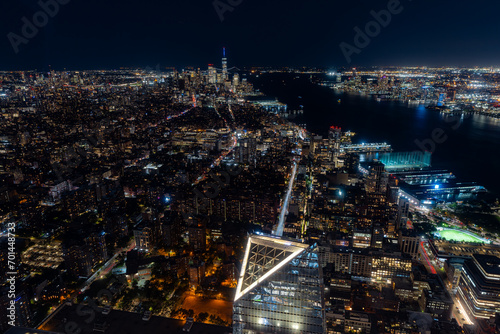 New York City at Night in the direction of downtown 