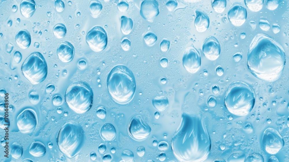 Seamless Texture of Water Droplets Condensation on Light Blue Background Seamless Texture of Water Droplets Condensation on Light Blue Background