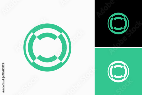 circular signal wave Vector Logo Premium