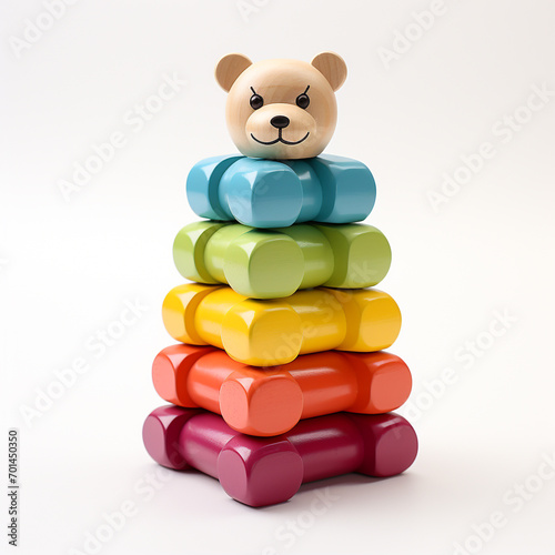 Toy top on a white isolated background