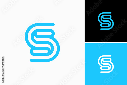 dynamic letter s Vector Logo Premium