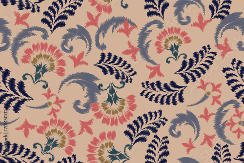Seamless paisley embroidered floral motif pattern in vector, for design, fabric, wrapping, digital motif, background, wallpaper, print, clothing, etc.	