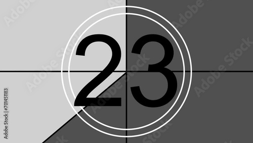 Count Down 28 seconds Classic style motion Graphic photo