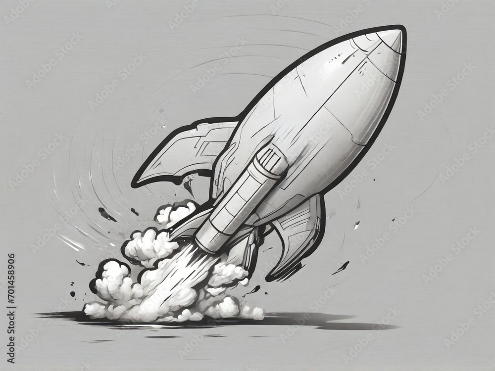 Police Rockets Drawings hand drawn sketch , Doodle sketch of war rocket, missile , minimalism ...
