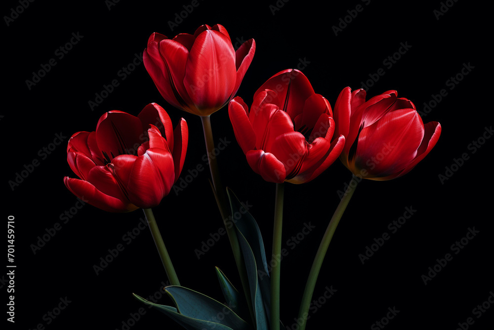 photography of some red tulip flowers on a background, in the style of playful compositions created with Generative Ai photography of some red tulip flowers on a background, in the style of playful compositions created with Generative Ai