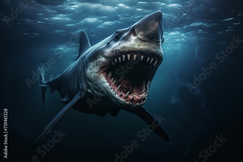 A deadly and angry shark © Tarun