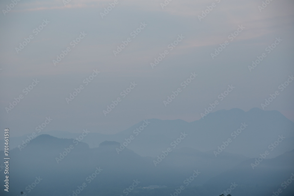 fog over the mountains