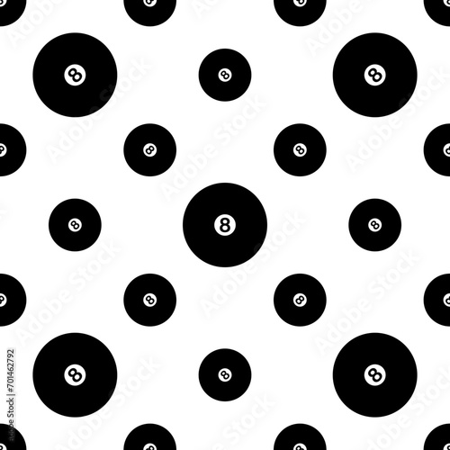 Billiard Ball Icon Seamless Pattern M_2302002