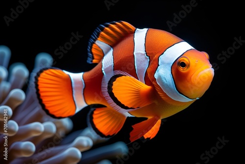 Goldfish or clownfish in the ocean