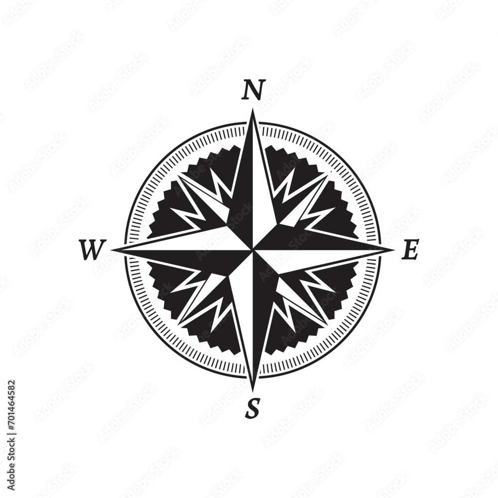 Vecteur Stock Nautical Compass Svg, Nautical Compass png, Compass svg
