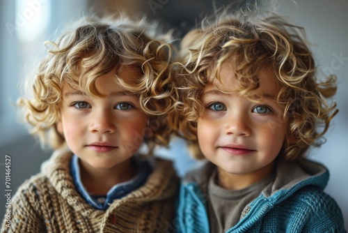picture of twins people close up portrait photo