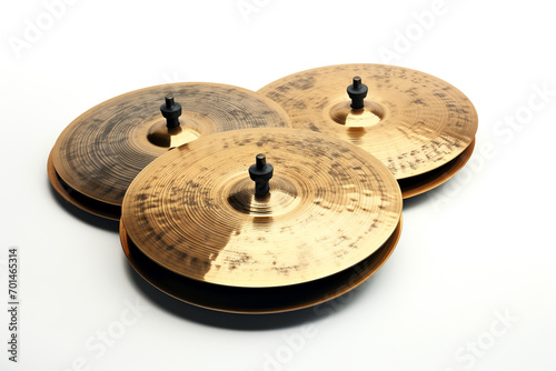 Play Cymbals isolated on white background created with Generative Ai