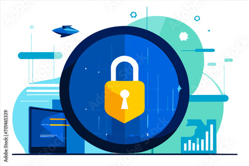 Cybersecurity concept vektor illustation