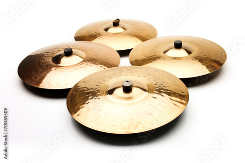 Play Cymbals isolated on white background created with Generative Ai