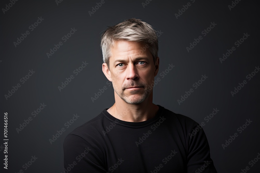 Confident and cheerful portrait of a middle-aged man, showcasing modern business lifestyle.