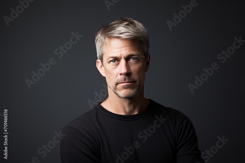 Confident and cheerful portrait of a middle-aged man, showcasing modern business lifestyle.