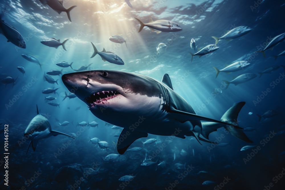 Fototapeta premium Closeup of a deadly shark