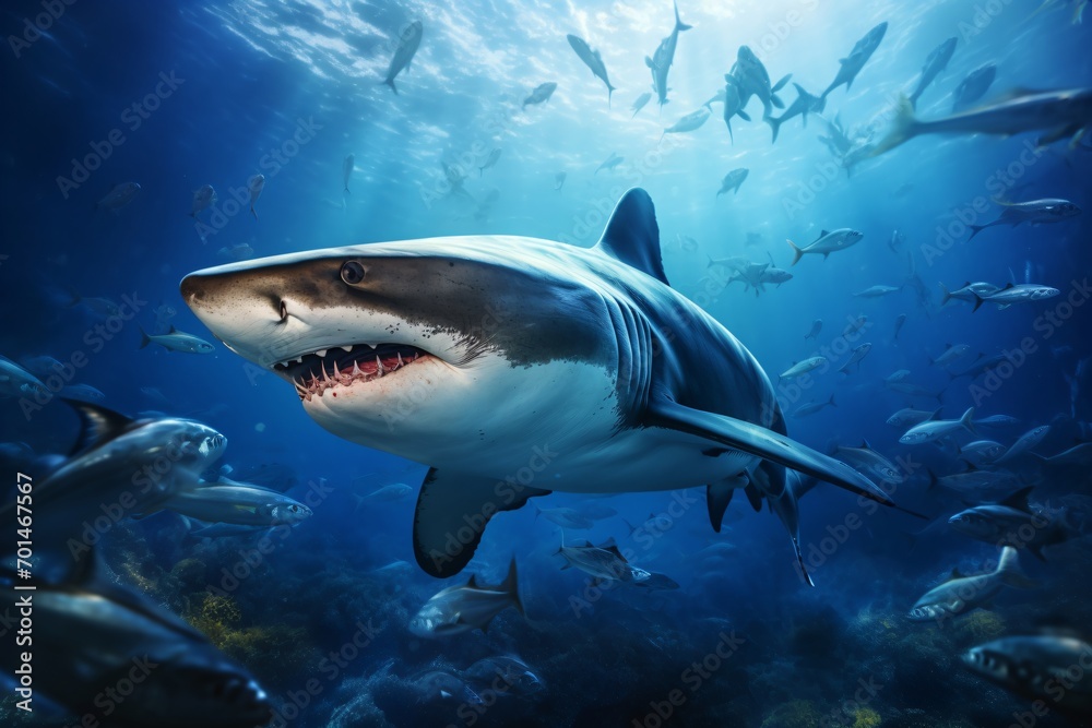 Naklejka premium Closeup of a deadly shark