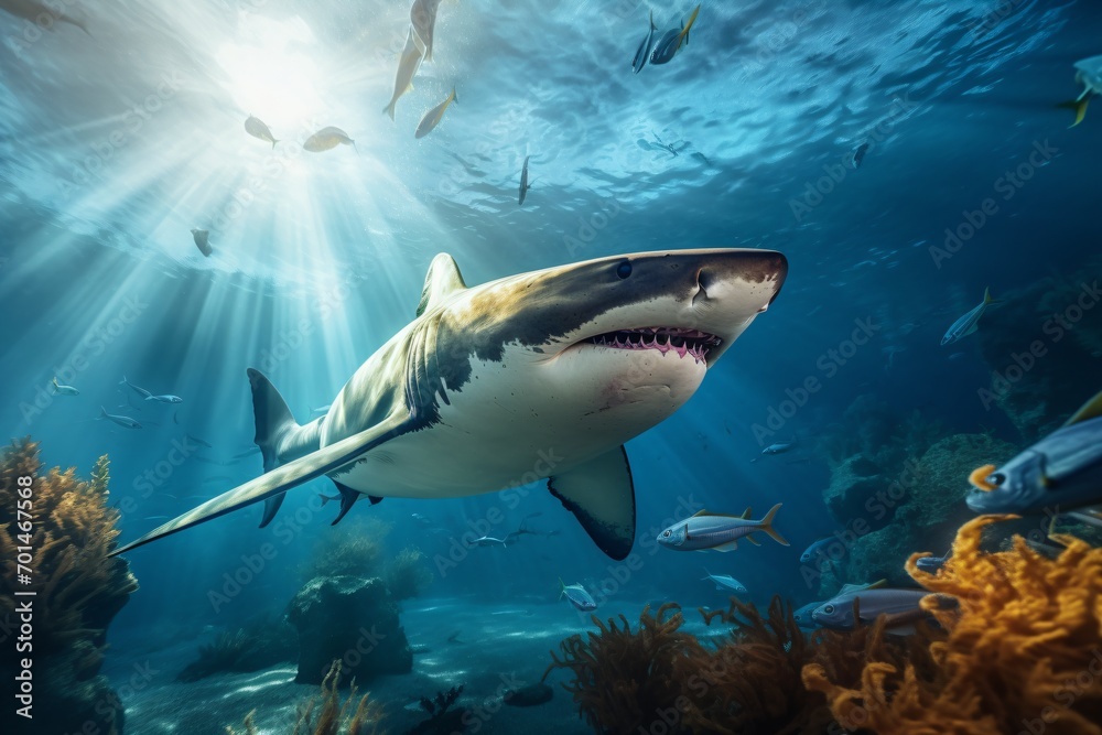 Fototapeta premium Closeup of a deadly shark