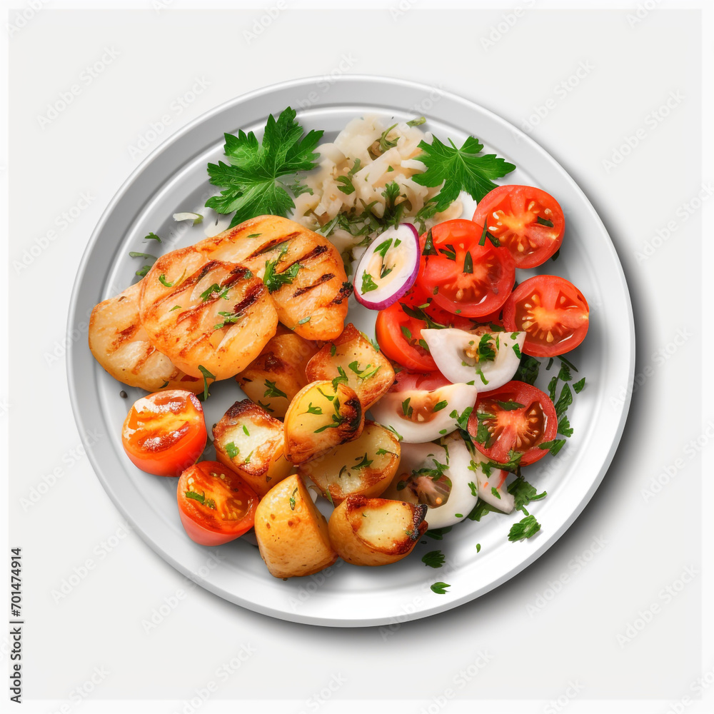 tasty placki ziemniaczane plate isolated on transparent background created with Generative Ai tasty placki ziemniaczane plate isolated on transparent background created with Generative Ai