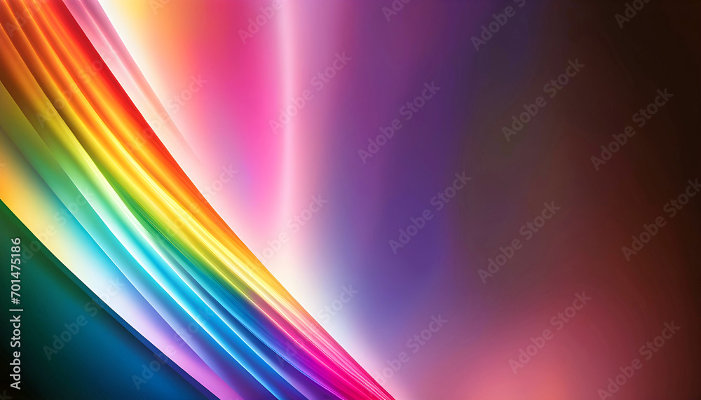 Naklejka premium Sparkling prism on a light gradation background, light penetrates from all sides, Vector illustration,