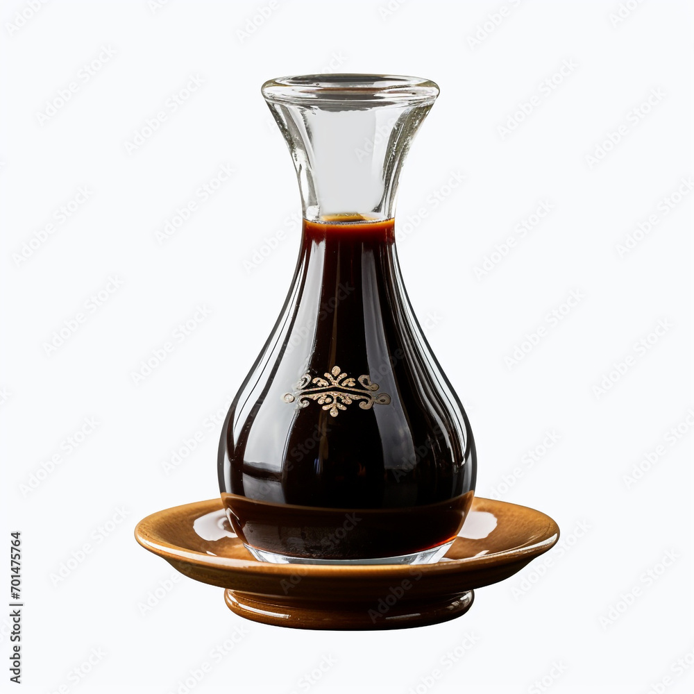 Soy sauce in a container with transparent background created with Generative Ai Soy sauce in a container with transparent background created with Generative Ai