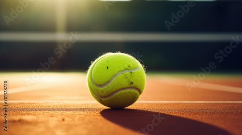 tennis ball in the middle of a training field generative ai © Francheska