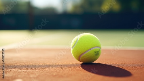 tennis ball in the middle of a training field generative ai © Francheska
