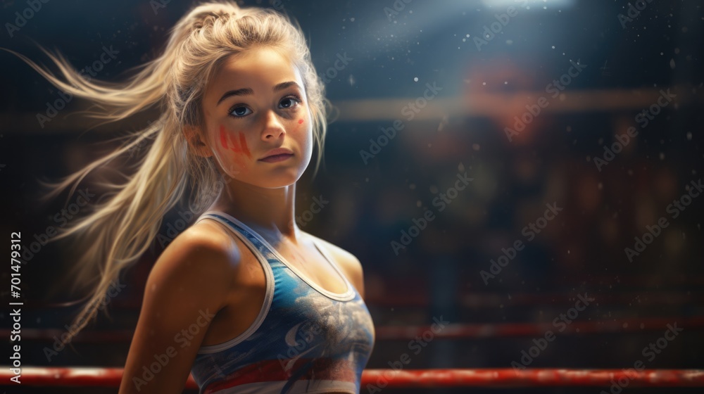 Naklejka premium gymnast generative ai